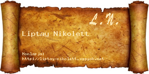 Liptay Nikolett névjegykártya