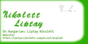 nikolett liptay business card